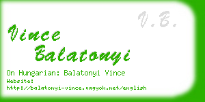 vince balatonyi business card